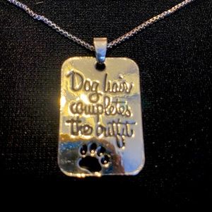 BOGO all jewelry 924 silver necklace “dog hair completes the outfit”